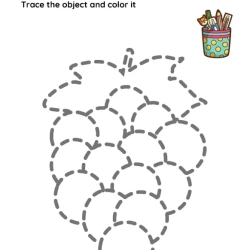 Trace The Object And Color It Worksheet