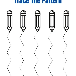 Trace The Pattern Worksheet For 2nd Grade