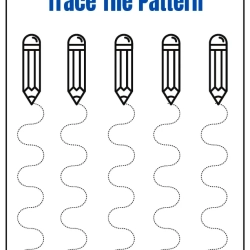 Trace The Pattern Worksheet For 3rd Grade