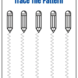Trace The Pattern Worksheet For 4th Grade