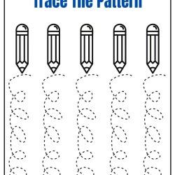 Trace The Pattern Worksheet For 6th Grade