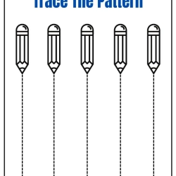 Trace The Pattern Worksheet For Grade 1