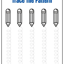Trace The Pattern Worksheet For Grade 4