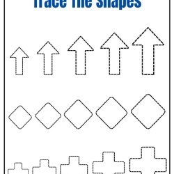 Trace The Shapes Worksheet For Free