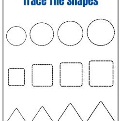 Trace The Shapes Worksheet Worksheets