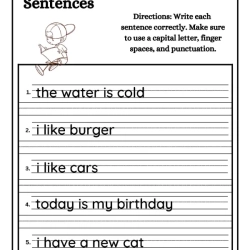 Correct Sentence Worksheet Free Downloads