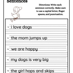 Correct Sentence Worksheet To Prints
