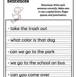 Correct Sentence Worksheet Worksheets