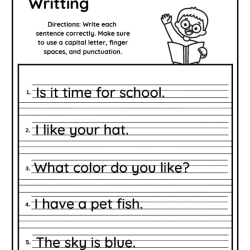 Writing The Sentence Download Worksheet