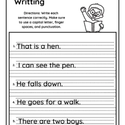 Writing The Sentence Free Download Worksheet