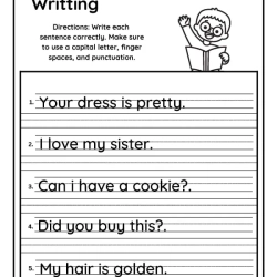 Writing The Sentence Pdf Free Worksheet