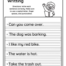 Writing The Sentence Printable Worksheet